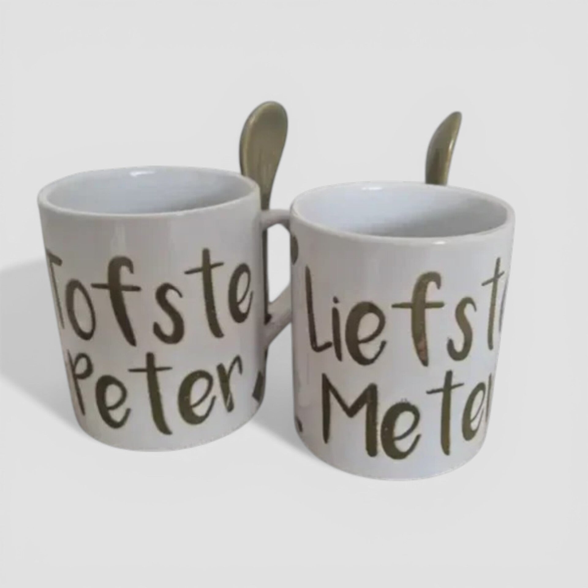 Mok met lepeltje voor liefste meter of tofste peter