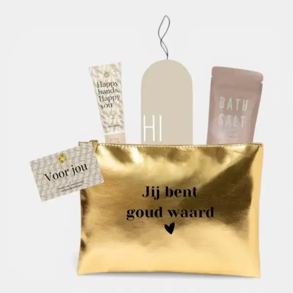 Toilettasje jij bent goud waard
