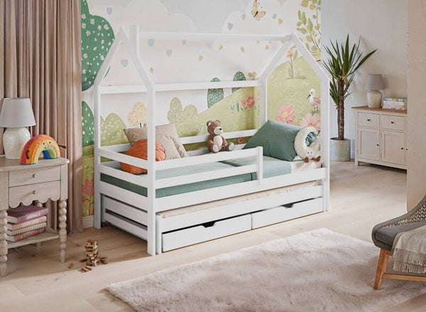LEOLTE LMdi 200x90 huisbed kinderbed dubbel bed kleur- wit