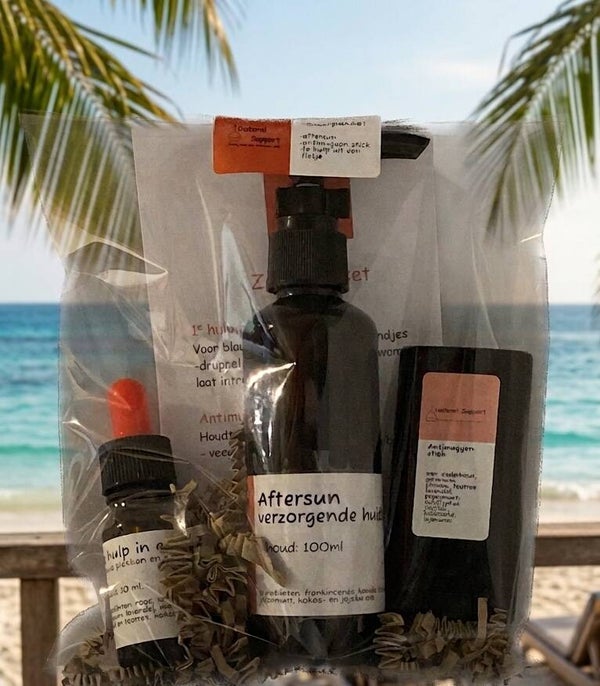 Zomerpakket, aftersun, 1e hulp uit een flesje en antimuggenstick ineen