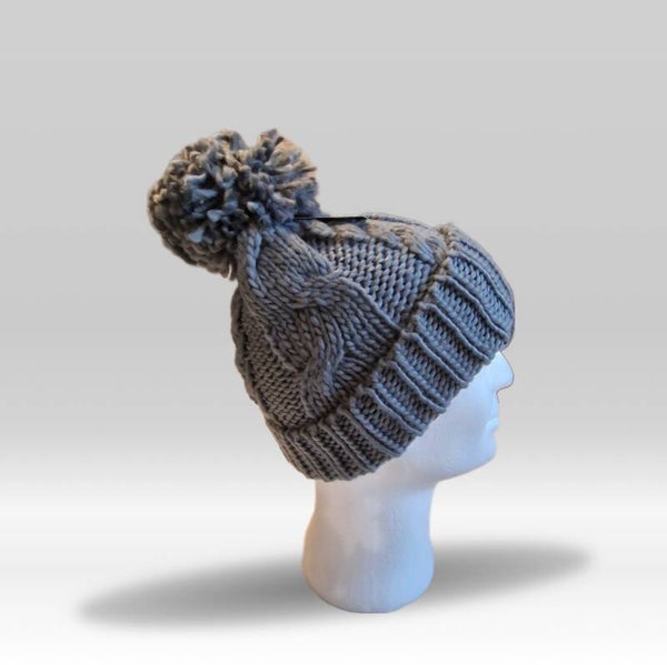 Strickmütze grau