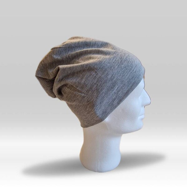 Long Beanie grau