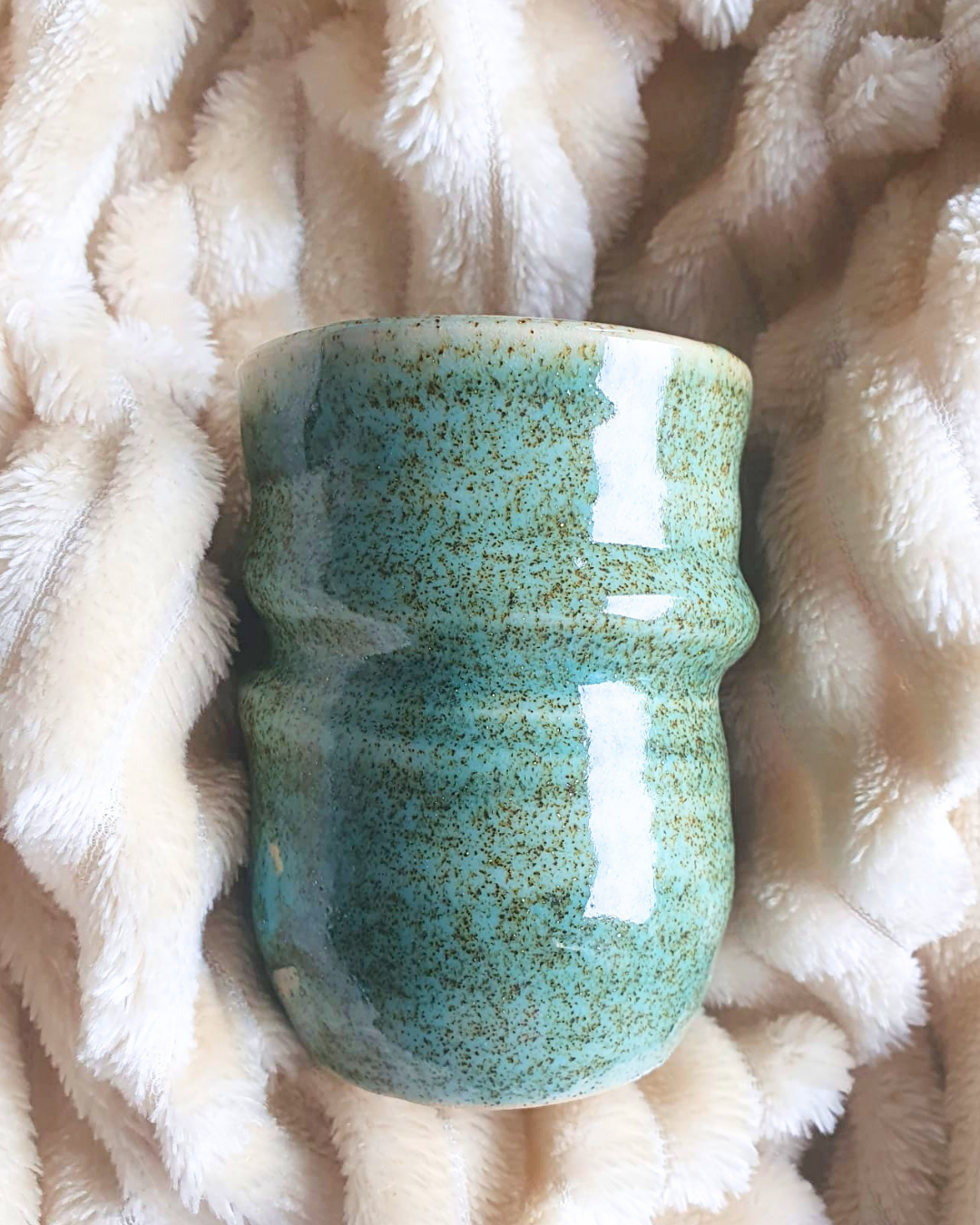Swirls Aqua glitter