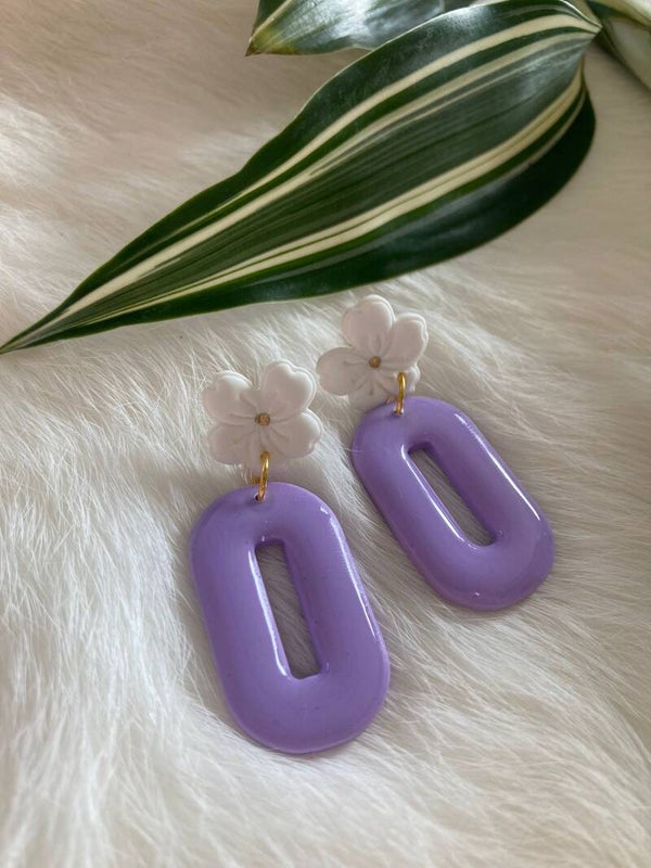 MAUD - pastelpaars/wit bloemetje