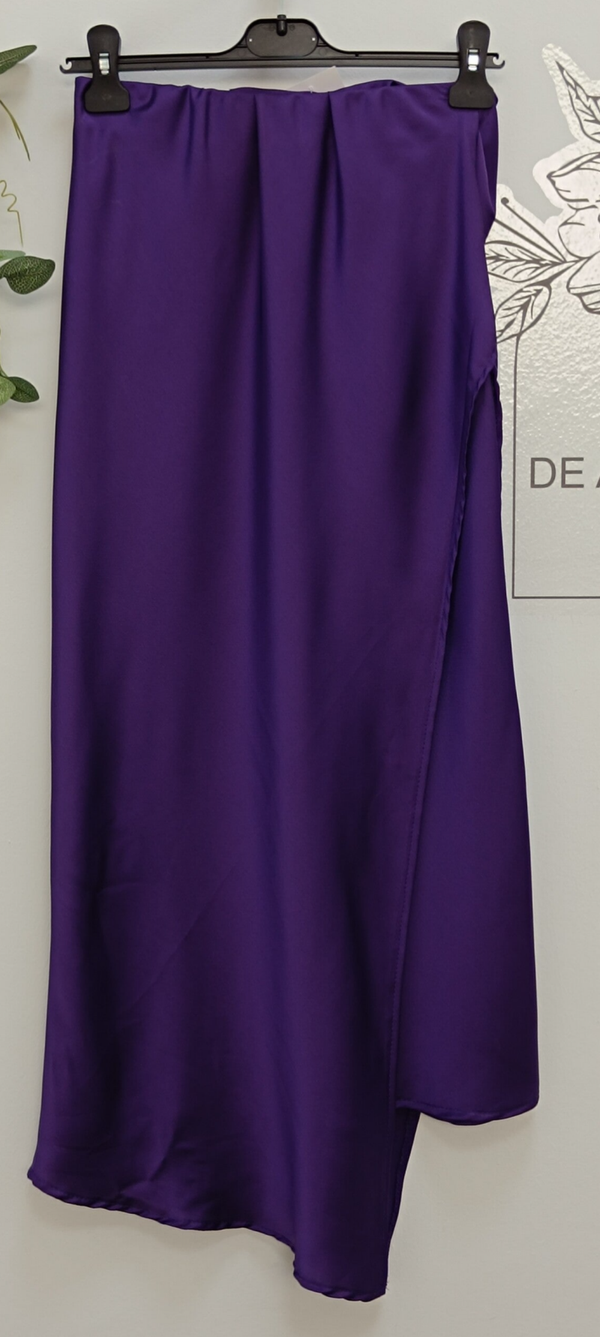 FALDA RASO MIDI COLORES