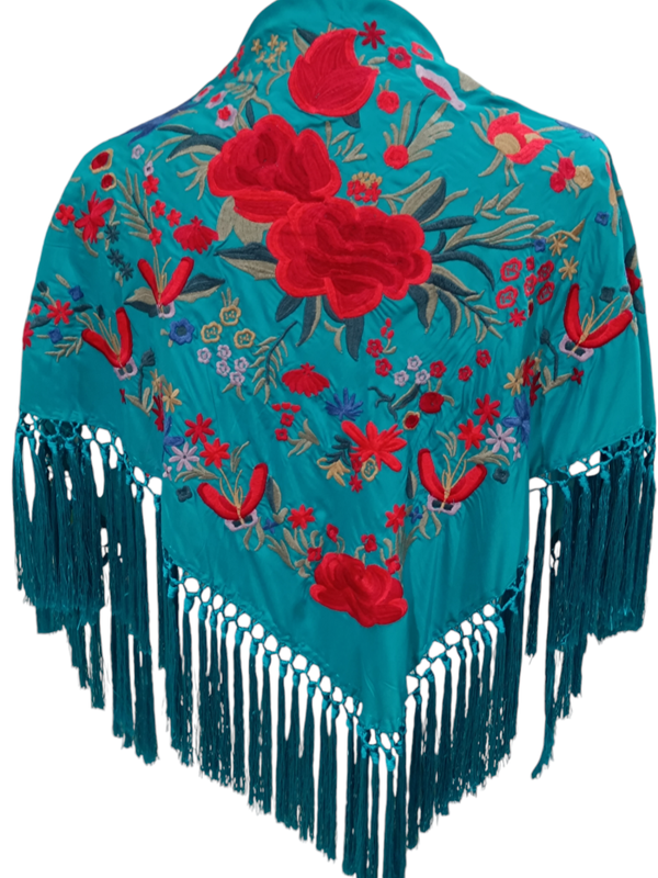 MANTON ALEGRIA SEDA BORDADO SEDA BORLON