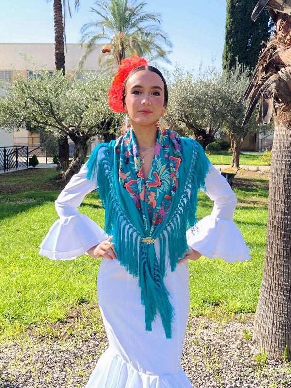 MANTON ALEGRIA SEDA BORDADO SEDA BORLON