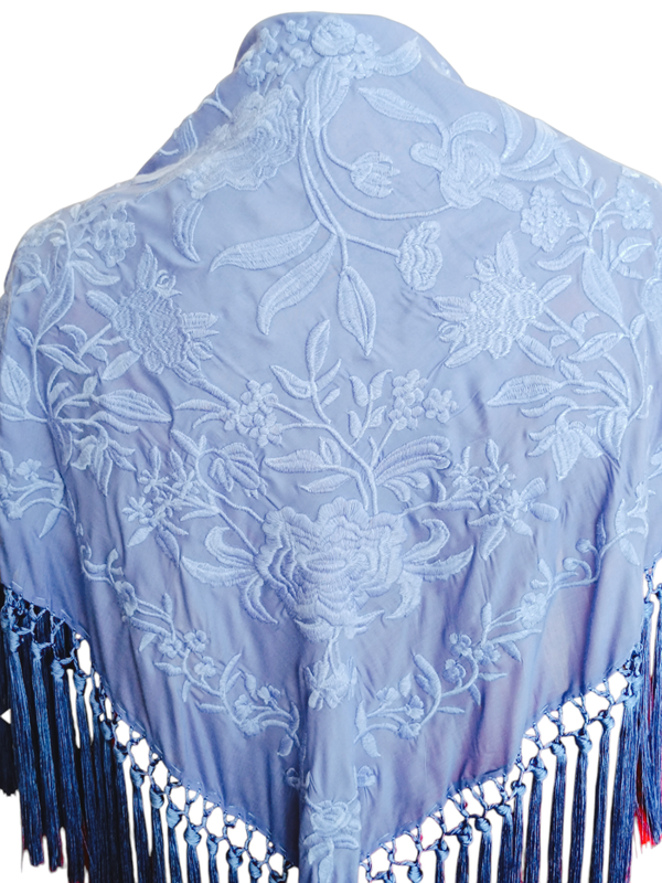 MANTON RAMILLETE SEDA BORDADO SEDA BORLON