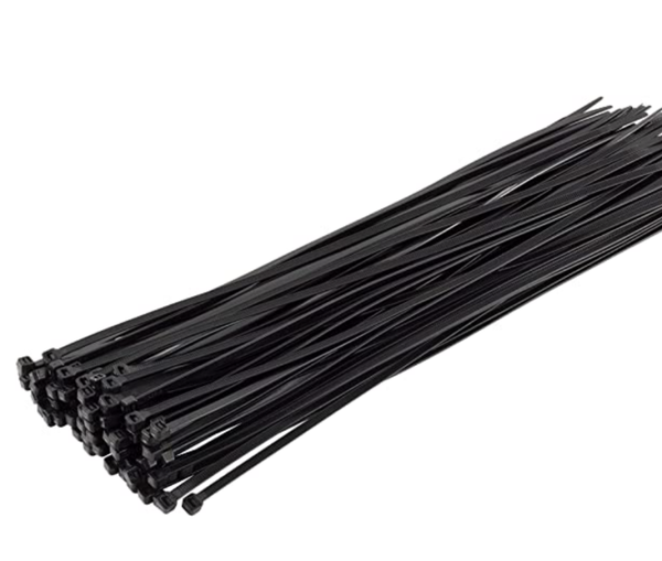 Heavy Duty Long Black Cable Ties, 370mm x 7.6mm