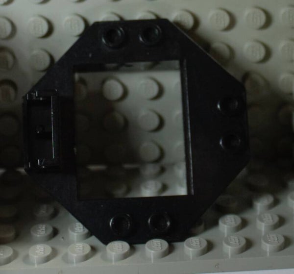 2443  Lego Paneel Fensterrahmen Schwarz mit Scharnieroberteil