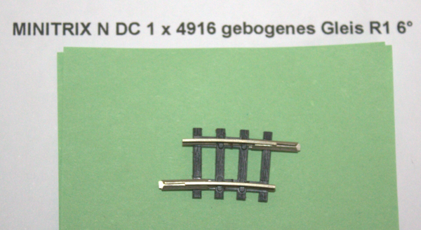 TRIX Spur N 4916 gebogenes Gleis Ausgleichsstück Radius [6° R1]