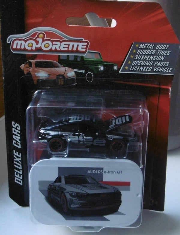 Majorette Deluxe Cars Audi RS e-tron GT Schwarz mit Metallbox OVP Sammlermodell