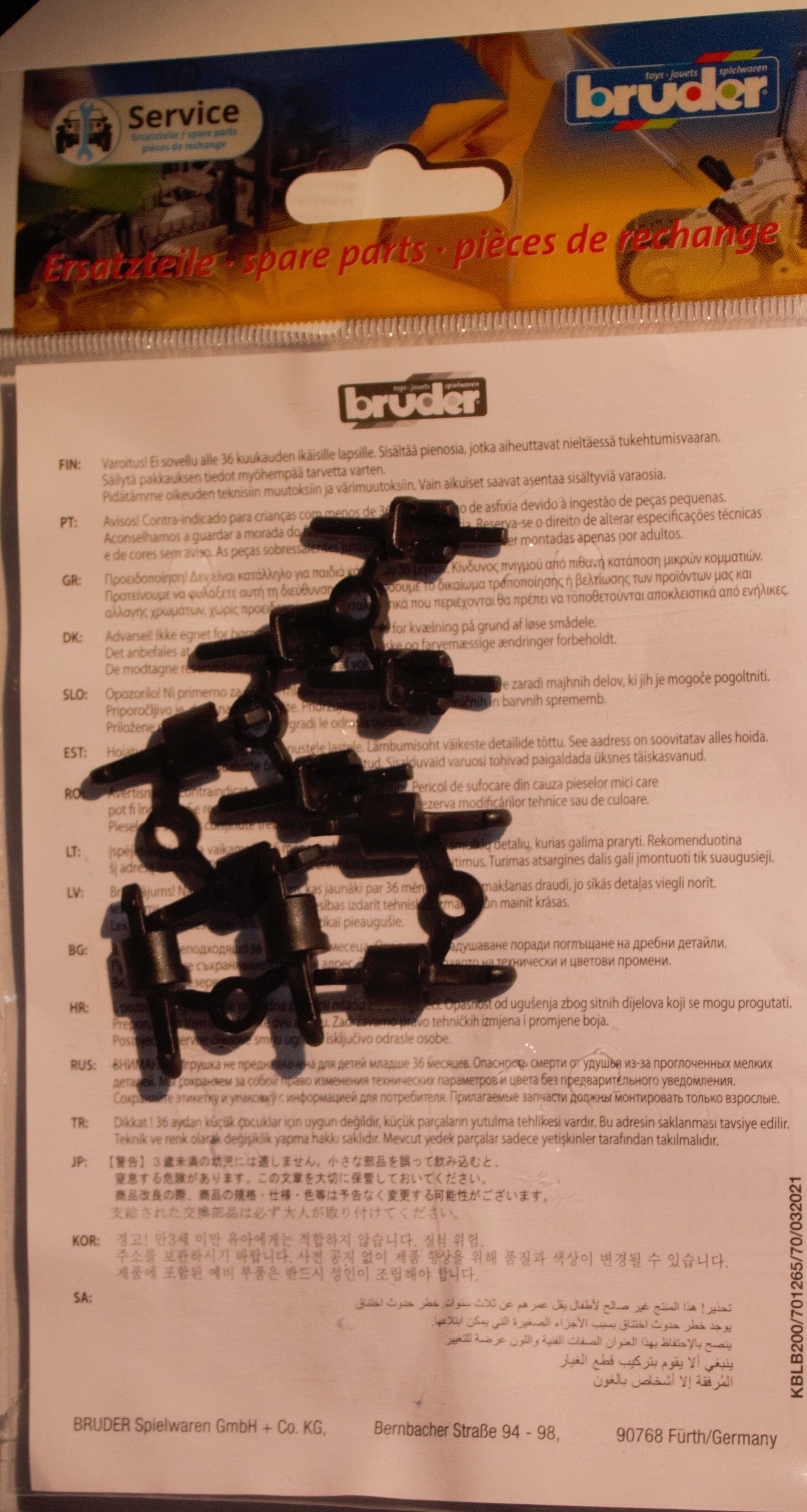 45006-Bruder Ersatzteile 10 Ersatzkupplungen