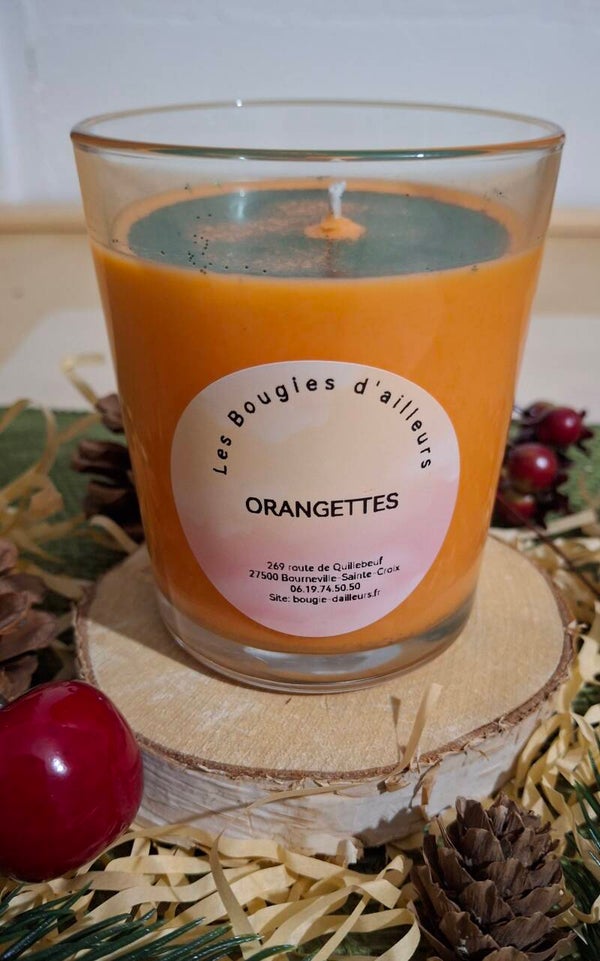 Bougie Orangettes pailletée