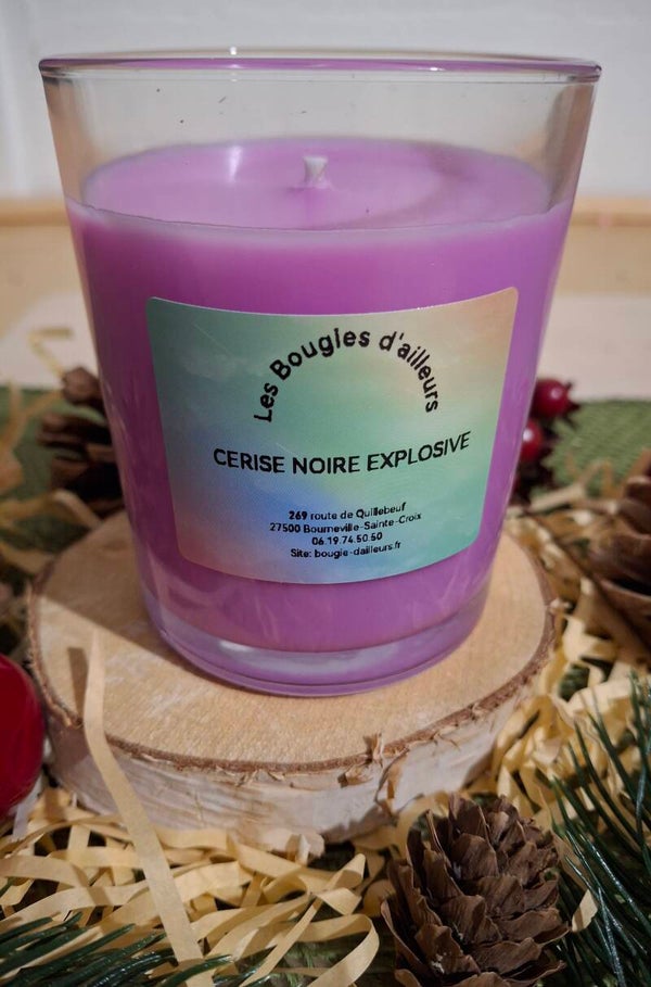 Bougie Cerise noire explosive