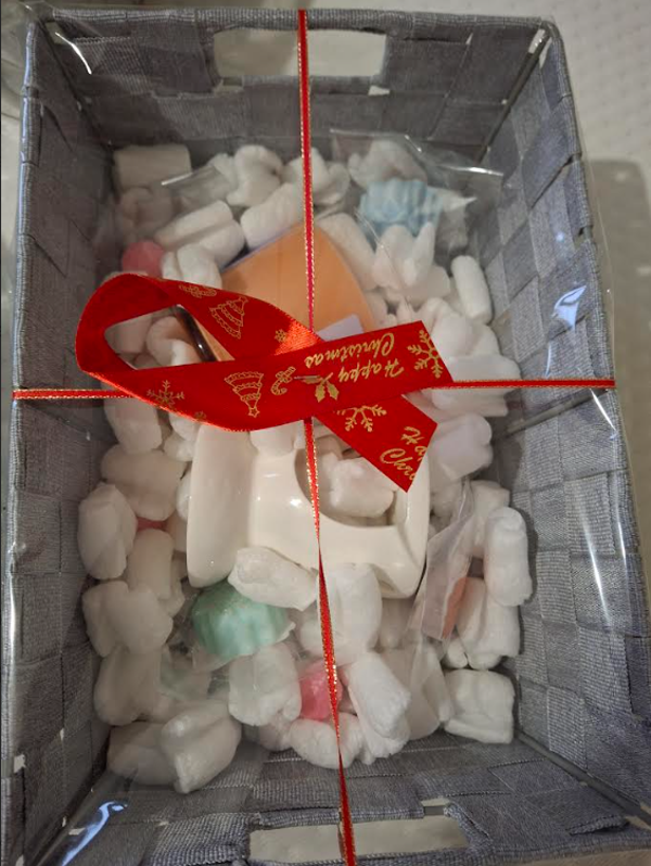 Panier de Noël découverte prêt à offrir Bougie Noix de coco