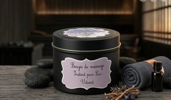 Bougie de massage pour Lui au Vétivert