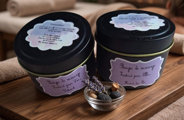 Coffret Bougies de massage pour Elle et Lui