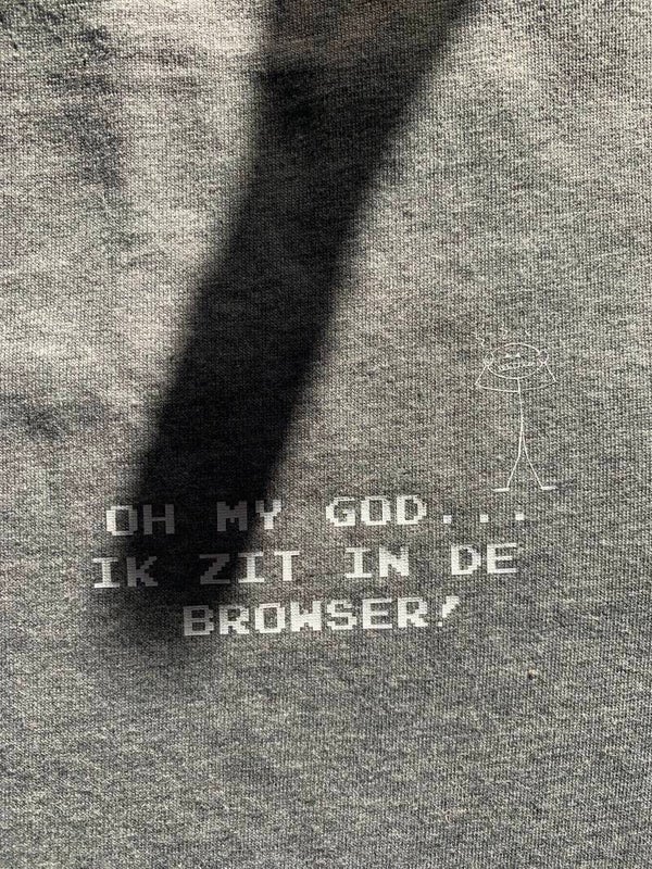 T-shirt met eigen tekst in flex eenkleurig  klein man