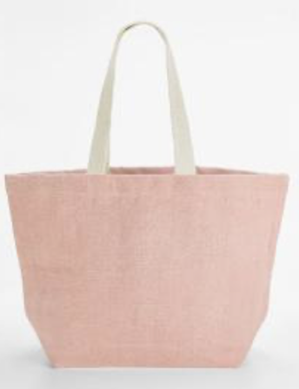 Jute strandtas met naam