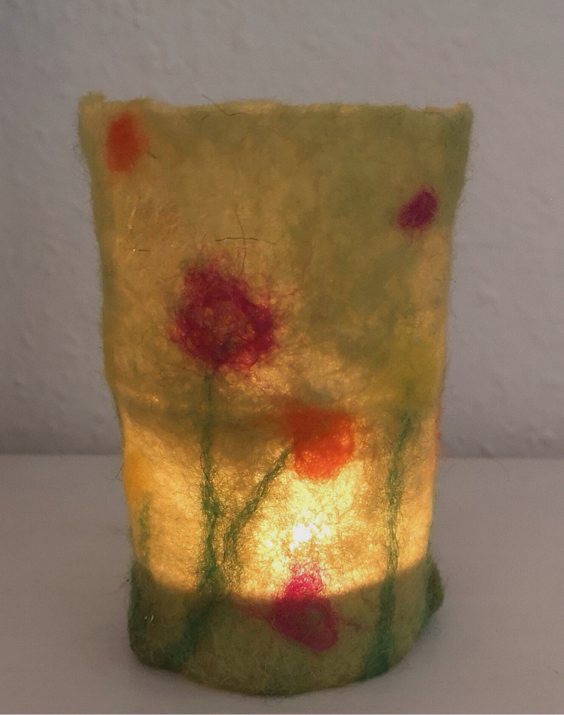 Gefilzte Windlicht