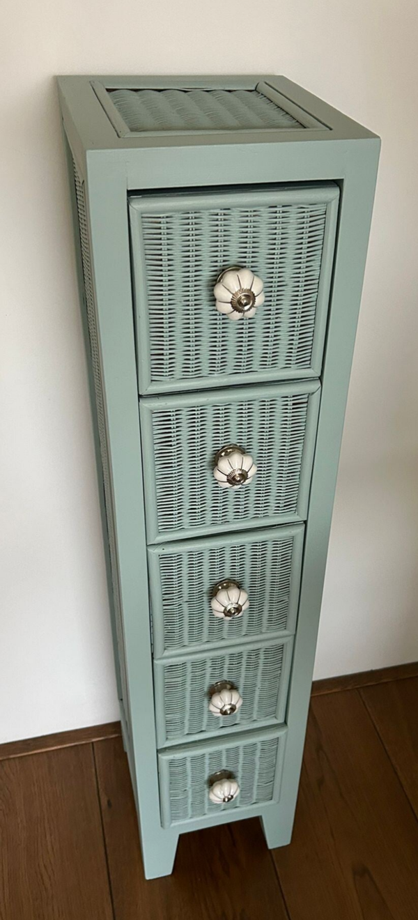 Ladenkastje Rotan French Eggshell