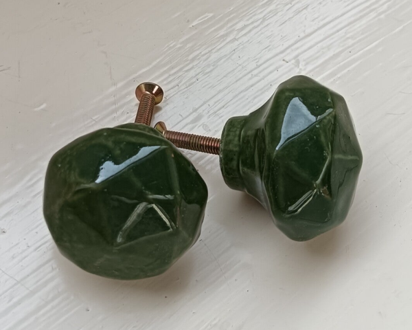 Knop Diamant Groen