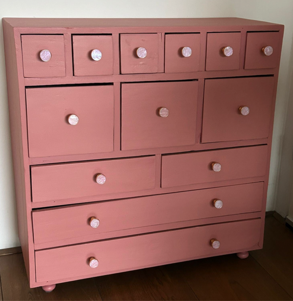 Apothekerskastje / Ladenkastje Dusty Rose