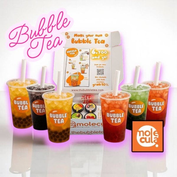 Bubble tea - DIY - complete set - Bobo popping - Kiwi+Passievrucht - Kersen en mango siroop | Vegan |