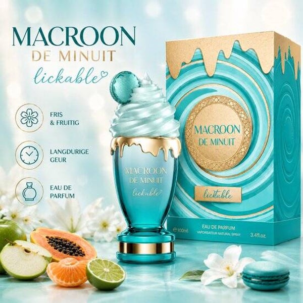 Arabische Vrouwen Geur - AFAQ Macroon De minuit Lickable - Eau de parfum 100ml Zoet Fruitig