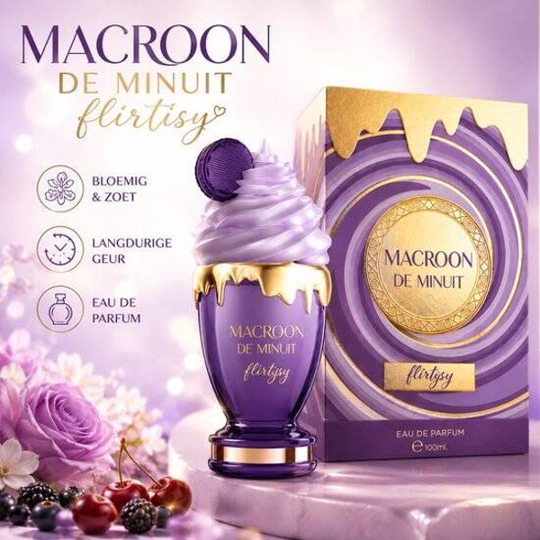 Arabische Vrouwen Geur - AFAQ Macroon Flirtisy Eau de parfum 100ml Bloemerig - zoet