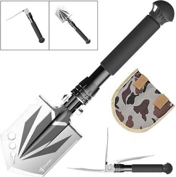 FOXTER® Multifunctionele Opklapbare schep – Compact, duurzaam en veelzijdig