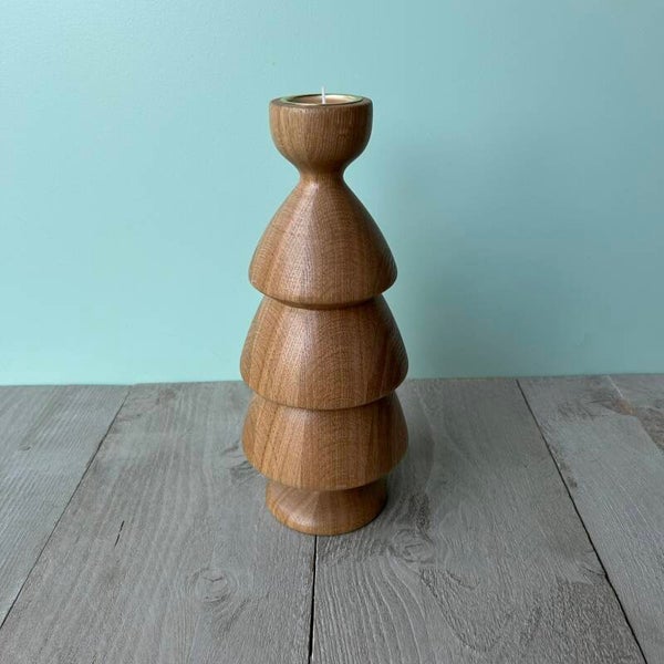 Houten Kerstboom met Theelicht #20