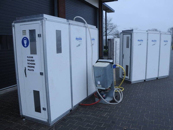 Platendouche decontaminatie