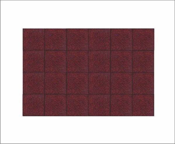 Tappijttegel bordeaux rood 100 x 100 cm