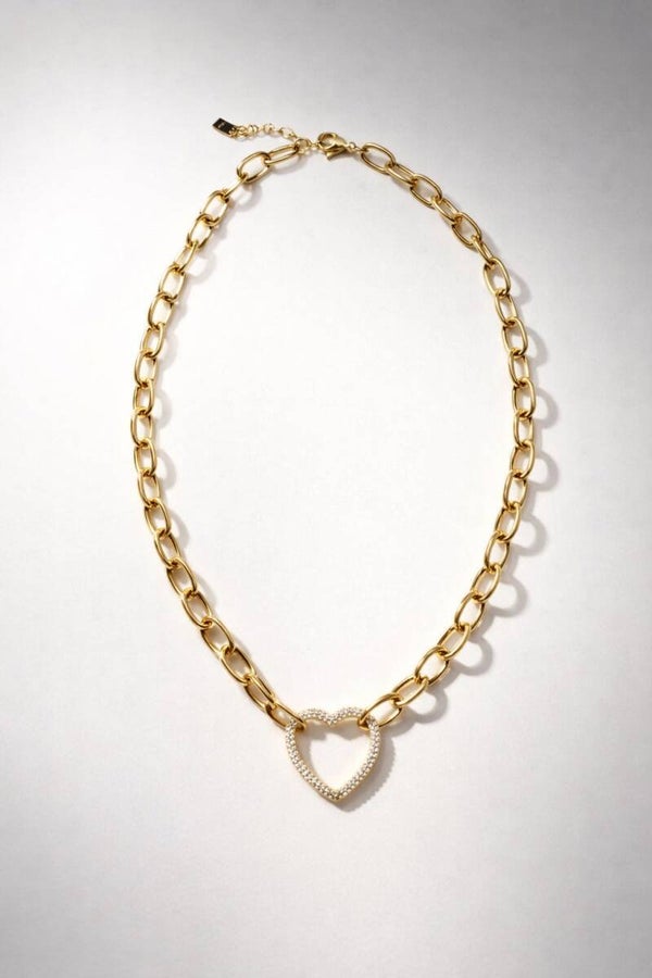Ketting Strass heart