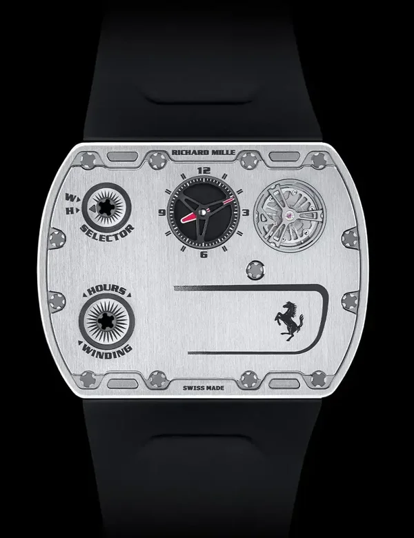 Richard Mille Auto & Aviation RM UP Silver Dial, Titanium, Ferrari, Manual Winding
