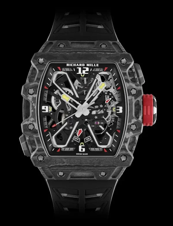 Richard Mille Rafael Nadal RM 35 Black Dial, Carbon Tpt and Quartz Tpt, Automatic, Grade 5 Titanium