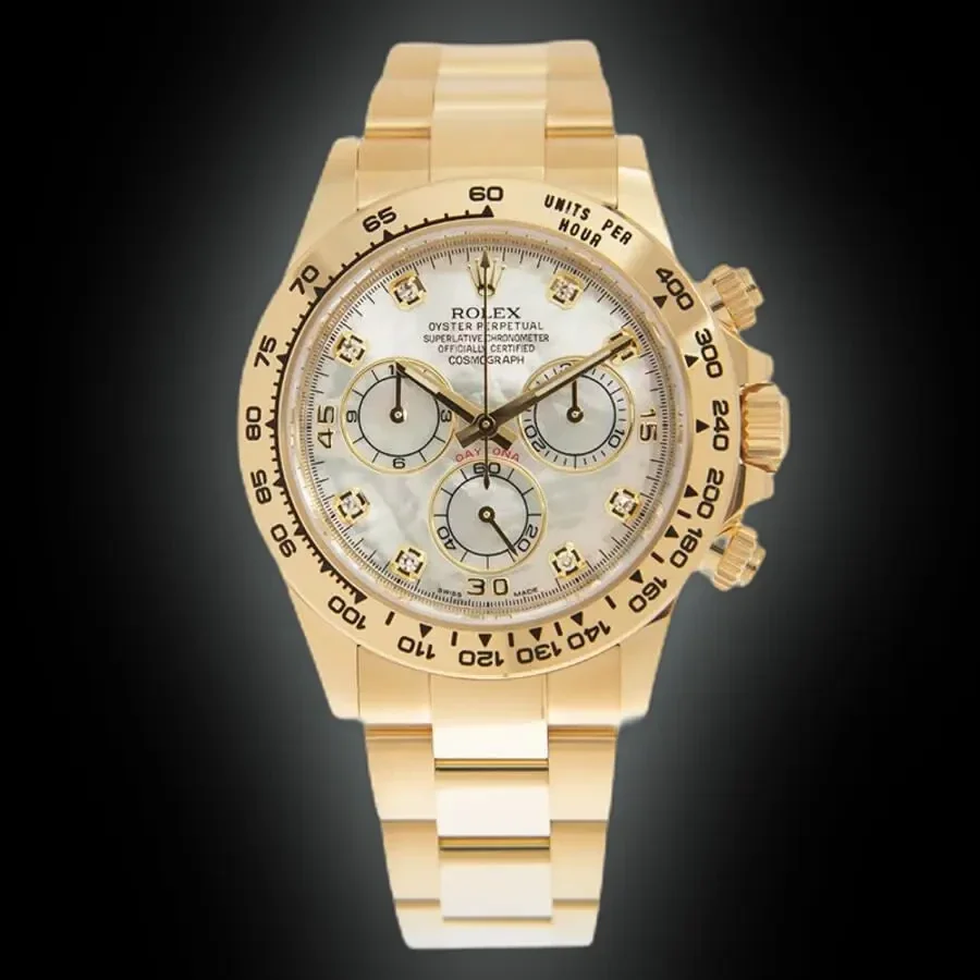 Rolex Cosmograph Daytona 116508 White Mother of Pearl Dial, 18kt Yellow Gold, Chronograph, Automatic Men's Watch