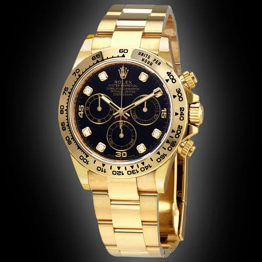 Rolex Cosmograph Daytona 116508 Black Dial, 18kt Yellow Gold, Oyster, Men's Watch