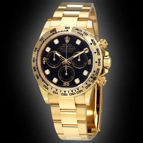 Rolex Cosmograph Daytona 116508 Black Dial, 18kt Yellow Gold, Oyster, Men's Watch