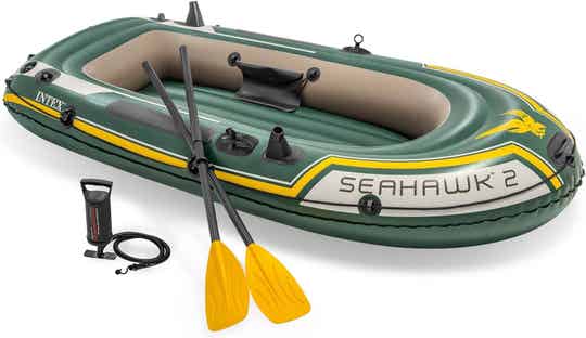 Schlauchboot Seahawk 2 Set Phthalates Free inklusiv 2 Paddel und Luftpumpe, Mehrfarbig