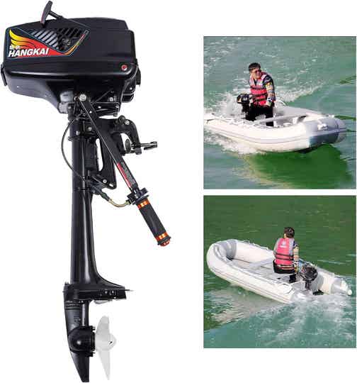 Außenbordmotor Bootsmotor 3,6 PS 2-Takt-Benzinmotor Wasserkühlung Leistungsoptionen