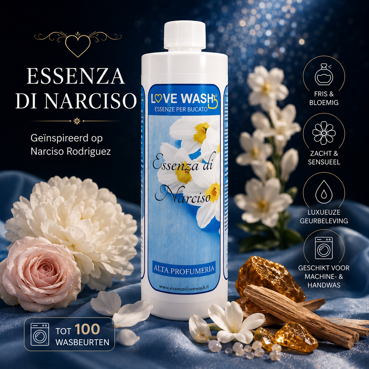 🌸 Essenza di Narciso Wasparfum 250ML – Geïnspireerd op Narciso Rodriguez