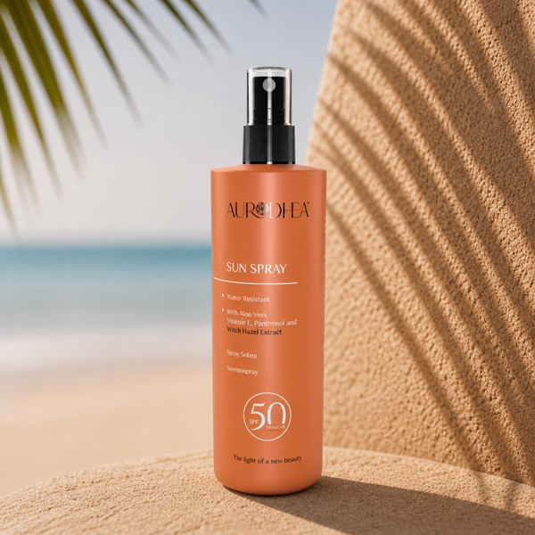Aurodhea Sun Spray SPF 50 – Zeer Hoge Zonnebescherming & Hydratatie