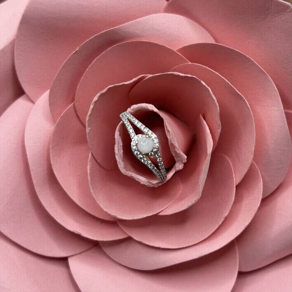 Bague Kheira en Or 9 Carats avec Diamant au Lait Maternel