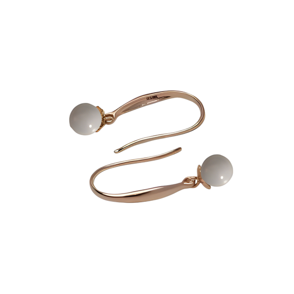 Boucles d'Oreilles Romy en Or 18 Carats et Perle de Lait Maternel