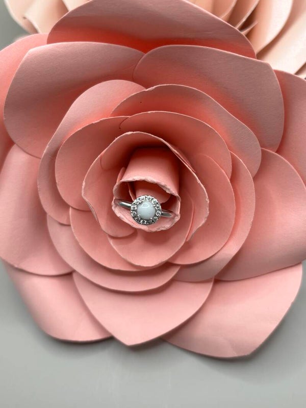 Bague Maelys en argent 925 – Diamant de lait maternel