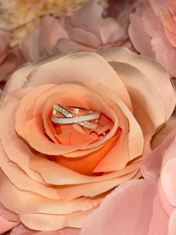 Bague infini en argent 925 et lait maternel