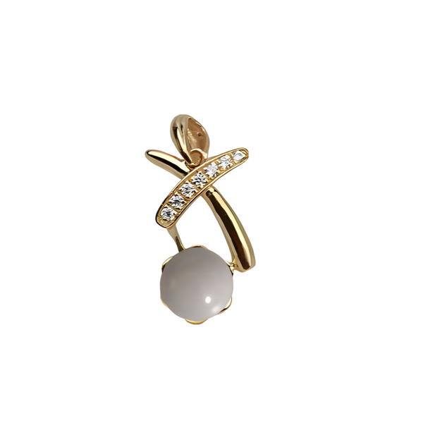 Pendentif Rose en or 18 carats et lait maternel
